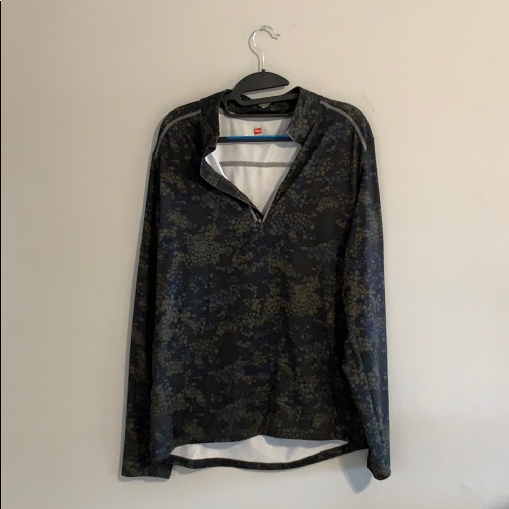 Hanes 1/4 zip dry fit, black, navy blue, army grn